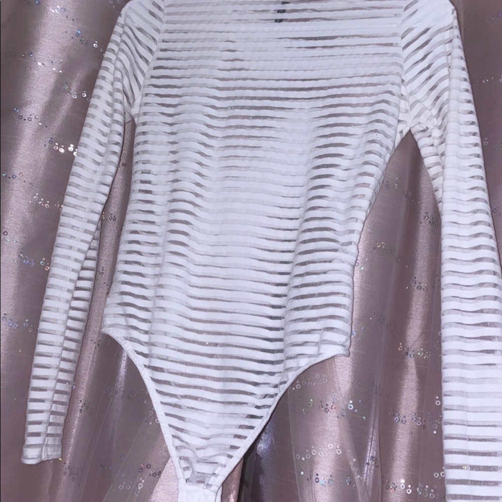 See through white bodysuit